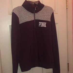 Victoria’s Secret Pink burgundy quarter zip